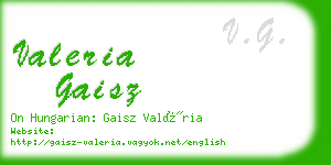 valeria gaisz business card